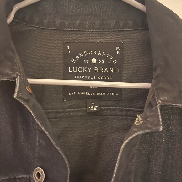 Lucky Brand Black Lightweight Shirt Jacket - Picture 2 of 3